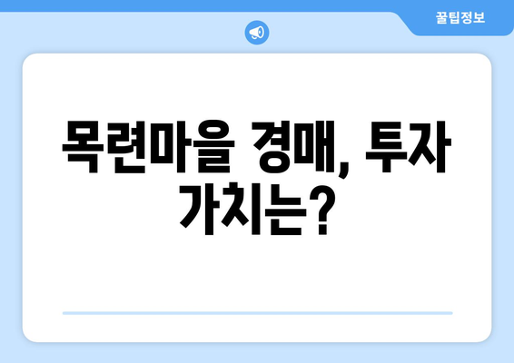 분당 야탑 목련마을 경매 결과, 낙찰가와 경쟁률 분석