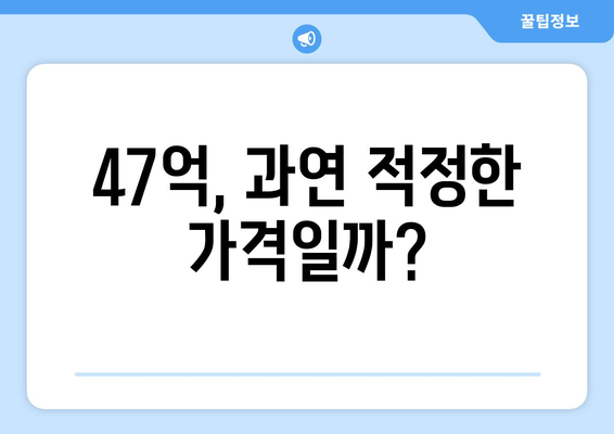 성수동 아파트 47억 논란, 진짜 이유는 무엇일까?