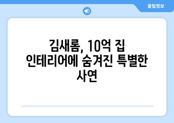 김새롬의 10억 청담동 집, 인테리어에만 2억 들인 사연