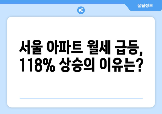 서울 아파트 월세 118% 상승…2021년 대비 급등