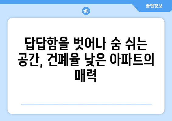 건폐율 낮은 아파트가 주목받는 이유…쾌적성 중요