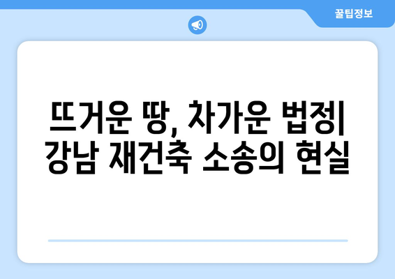 강남구의 재건축 갈등, 소송전의 배경과 전망