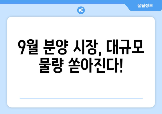 9월 대규모 분양 시작…전국 3만7532가구 청담르엘·수방사 포함