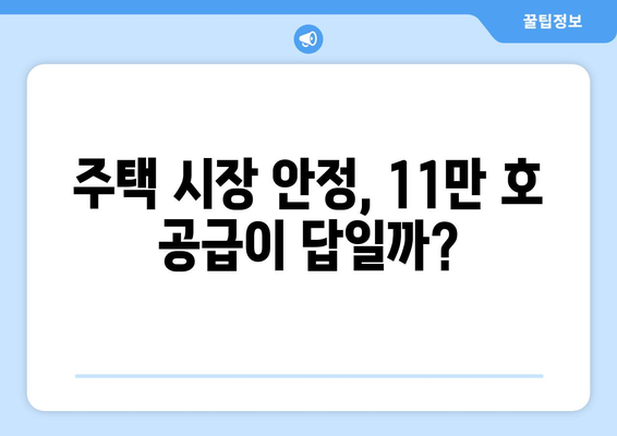 정부, 내년까지 11만 호 공급 계획…속도보다 방향이 관건