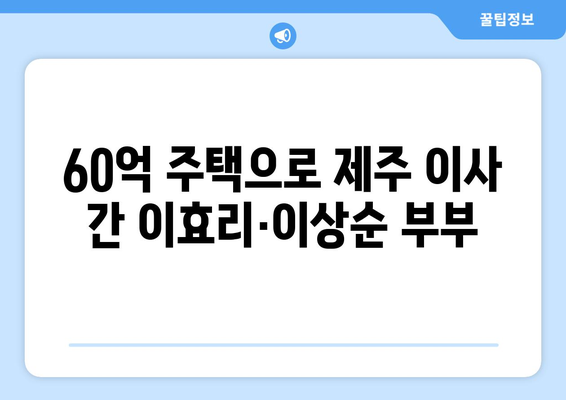 이효리·이상순 부부, 제주 떠나 구매한 60억 주택의 위치는?