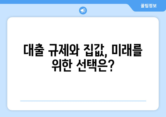 대출규제와 집값: 전문가들이 제시하는 장기적 해결 방안