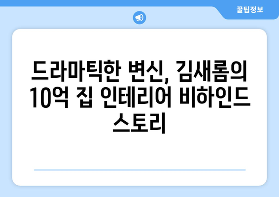 김새롬의 10억 청담동 집, 인테리어에만 2억 들인 사연