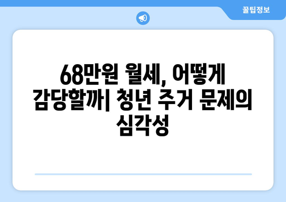 대학가 원룸 월세 68만원, 청년 주거비 부담과 해결책