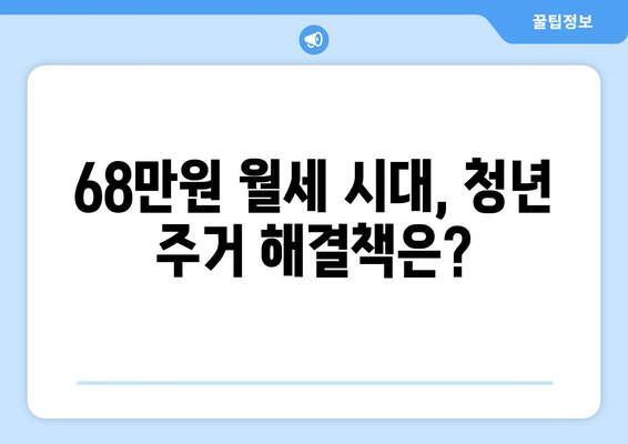 대학가 원룸 월세 68만원, 청년 주거비 부담과 해결책