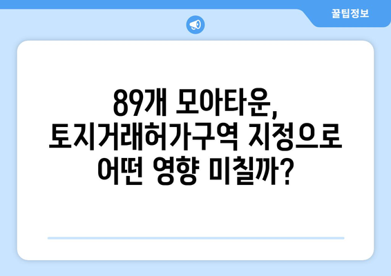 서울시, 모아타운 89개소 토지거래허가구역으로 지정