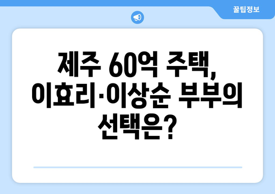 이효리·이상순 부부, 제주 떠나 구매한 60억 주택의 위치는?