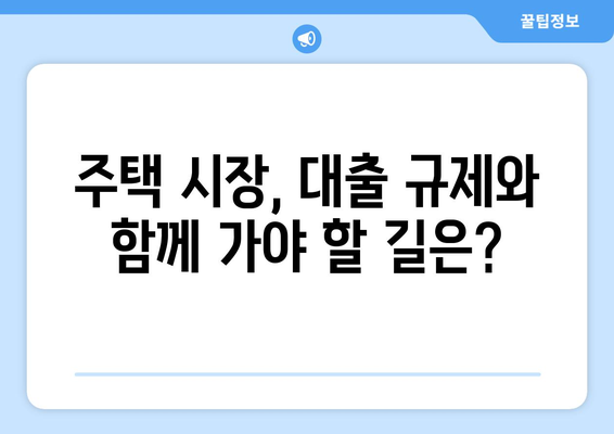 대출규제와 집값: 전문가들이 제시하는 장기적 해결 방안