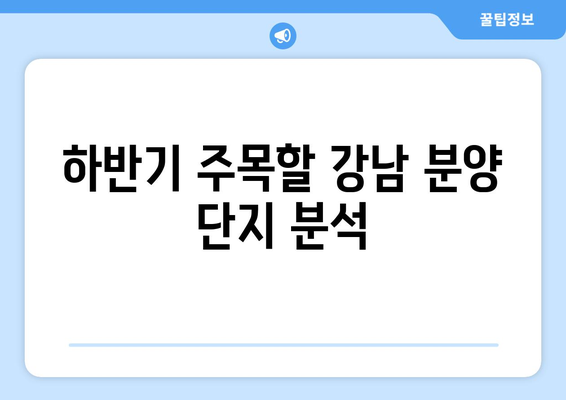 10억은 먹고 간다 강남 로또 분양 하반기 전망