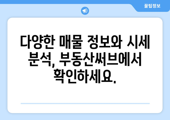 부동산써브: 부동산 매물 찾기의 혁신