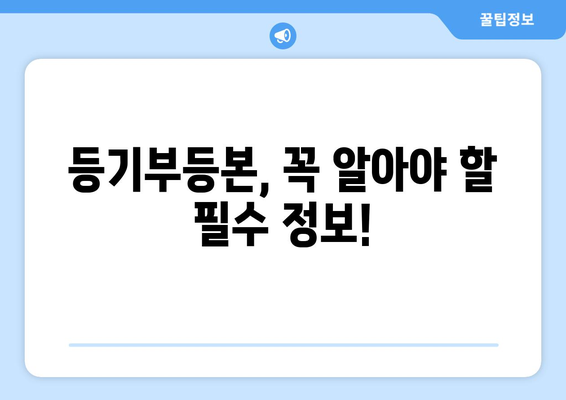 부동산 등기부등본 발급 방식과 확인 사항