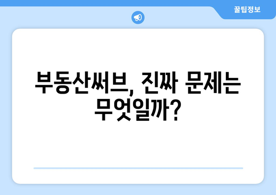 부동산써브 논란의 진실과 미래