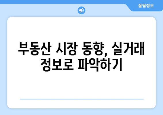 부동산거래관리시스템으로 실거래정보 확인하기