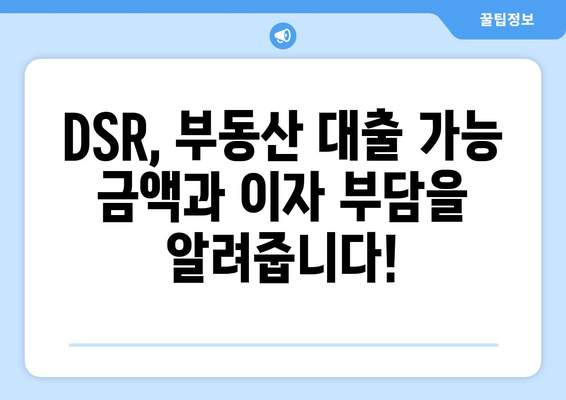 부동산 DSR 계산기 사용해보기: 자금 상황 전망하기