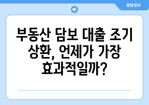 부동산 담보 대출 상환 방식 및 조기 상환