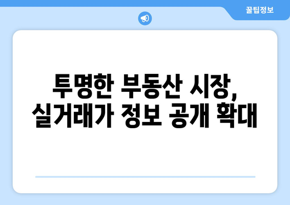 아파트 실거래가 매매 정보 추가 공개: 부동산거래관리시스템 개선