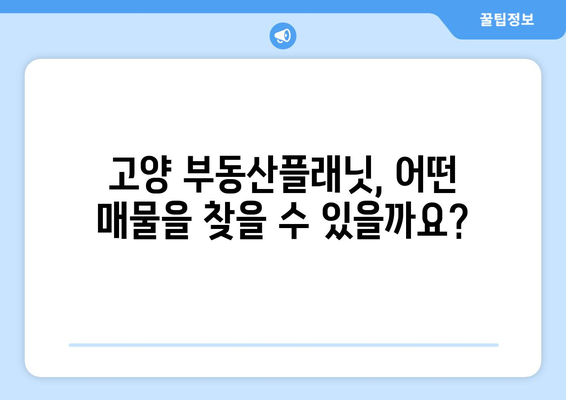 고양 부동산플래닛 알아보기