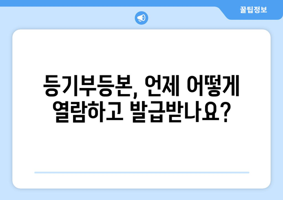 부동산 등기부등본 열람과 발급에 필요한 모든 것