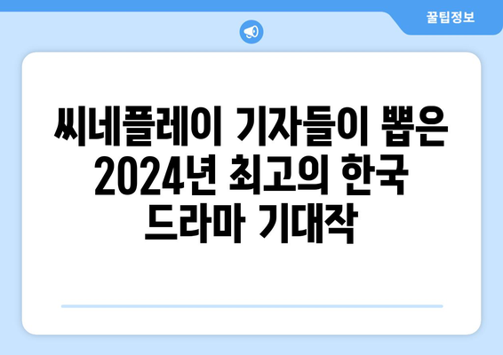 씨네플레이 기자들이 꼽은 2024년 OTT 한국 오리지널 시리즈 기대작