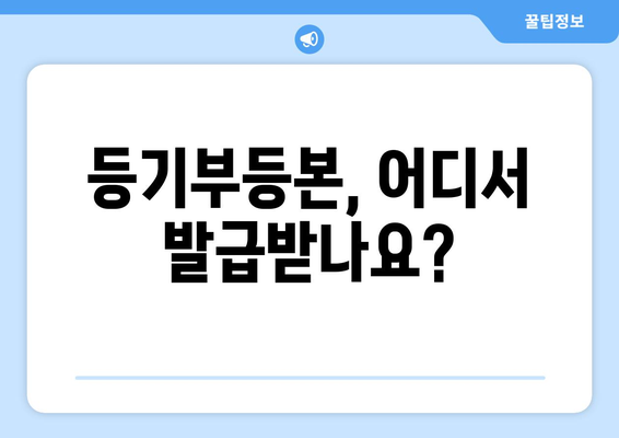 부동산 등기부등본 발급 방식과 확인 사항