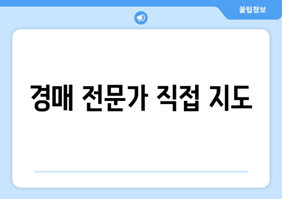 경매 전문가 직접 지도