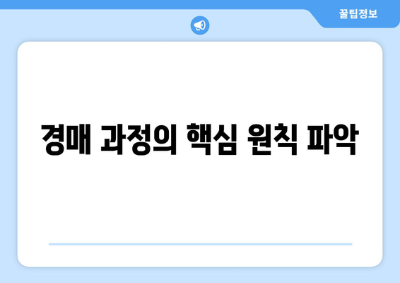 경매 과정의 핵심 원칙 파악