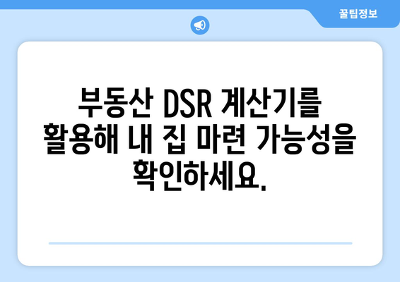 부동산 DSR 계산기 사용해보기: 자금 상황 전망하기