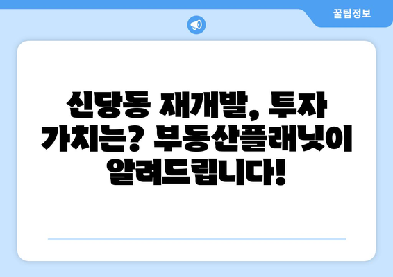 신당동 재개발 지역 선정: 부동산플래닛으로 노후도 확인