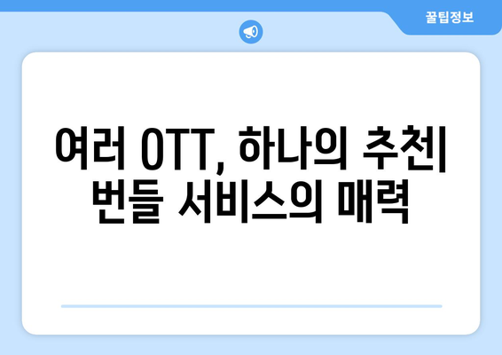 OTT 번들 서비스를 통한 맞춤화된 콘텐츠 추천