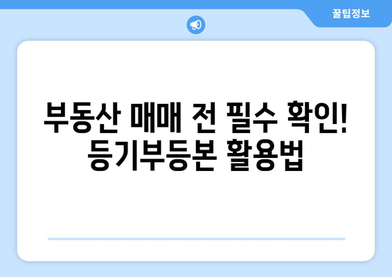 초보자를 위한 건물 등기부등본 이해와 활용 가이드