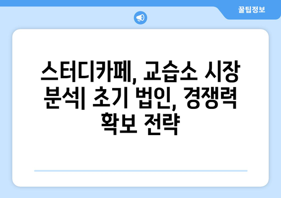 초기 법인의 사업 다각화 추천: 스터디 카페, 교습소 등