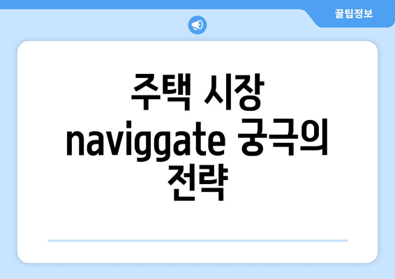 주택 시장  naviggate 궁극의 전략