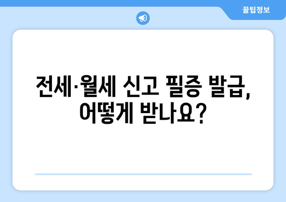 전세와 월세 신고 필증 발급하기: 부동산 거래관리 시스템 온라인 임대차 신고법