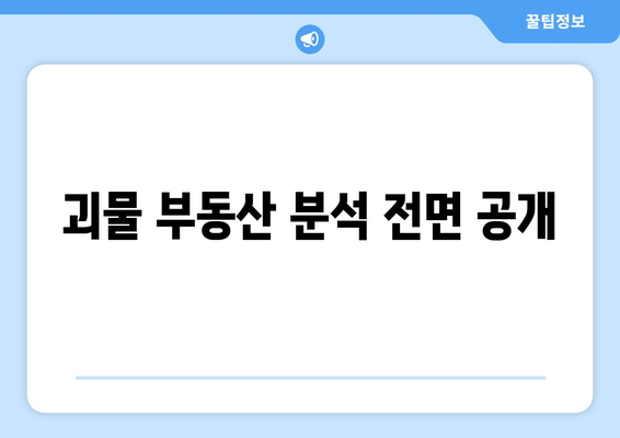 괴물 부동산 분석 전면 공개