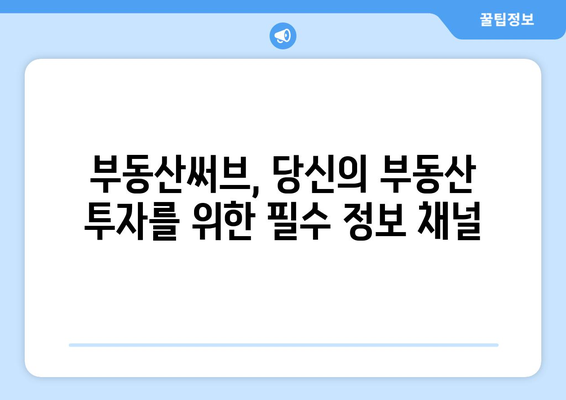 부동산 정보의 보고서: 부동산써브