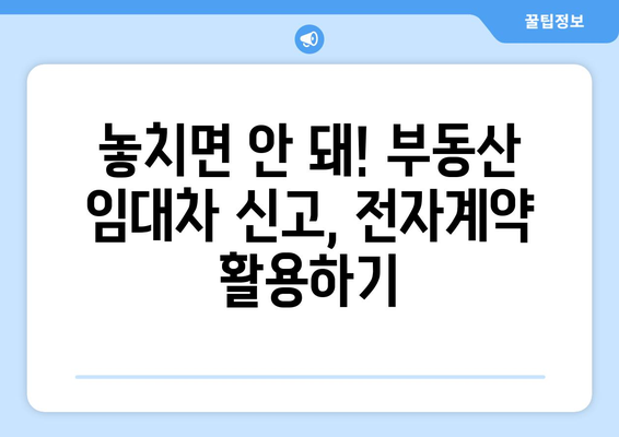 부동산 임대차 신고 필수 정보 확인: 전자계약 포함