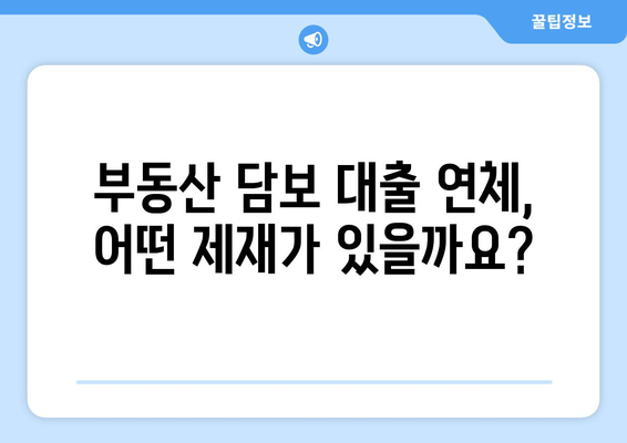 부동산 담보 대출 미납 시 제재 조치