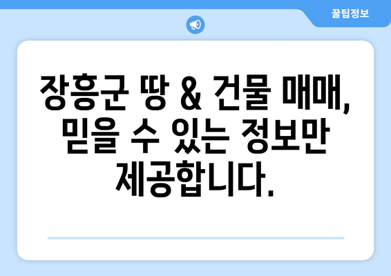 장흥군 대지와 건축물 매매, 장흥부동산뱅크