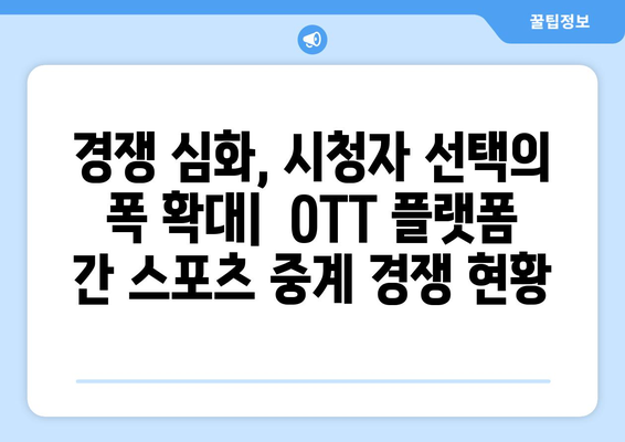 OTT 서비스의 스포츠 중계 현황