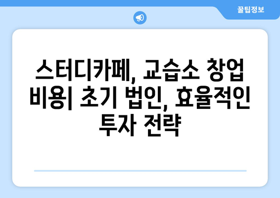 초기 법인의 사업 다각화 추천: 스터디 카페, 교습소 등