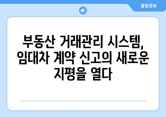 온라인으로 주택 임대차 계약 신고: 부동산 거래관리 시스템 활용