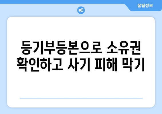 등기부등본을 보고 부동산 사기를 예방하는 방법