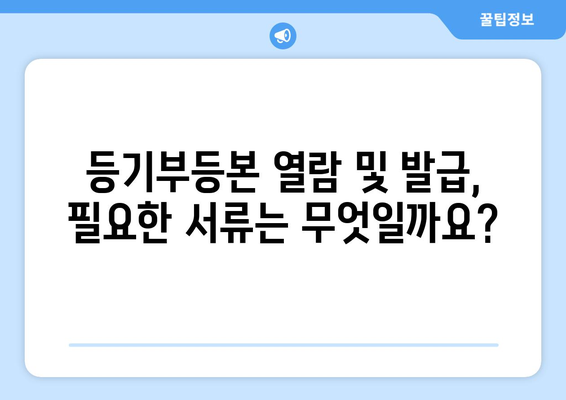 부동산 등기부등본 열람과 발급에 필요한 모든 것