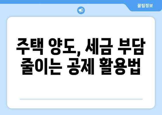 부동산 양도소득세 공제 항목 분석