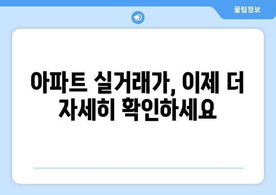 아파트 실거래가 공개 확대: 부동산 거래 관리 시스템 도입