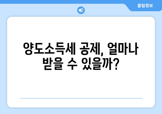 부동산 양도소득세 공제 항목 분석